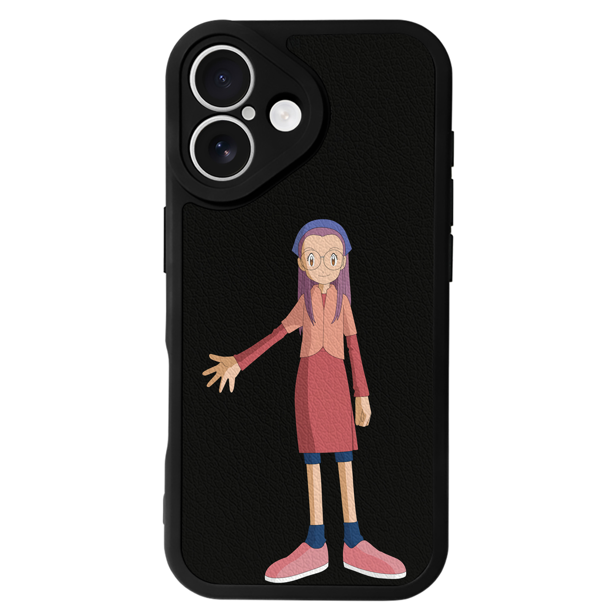 （画像用） Digimon デジタルモンスター/デジモン 【iPhone 16シリーズ対応】シリコンスマホケース（レザー調） 材質：シリコン